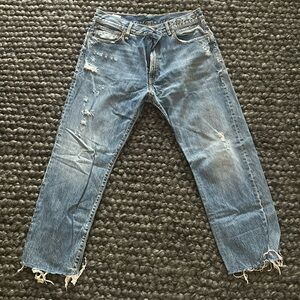 R13 distressed jeans